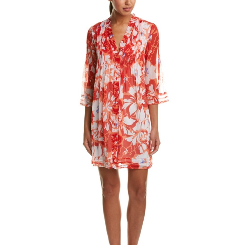 Diane Von Furstenberg Layla Poppy Chiffon Dress